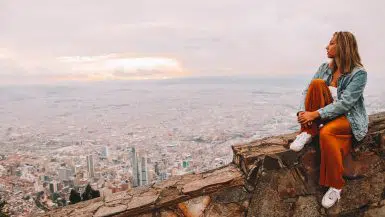 Uirzicht Berg Monserrate Bogota