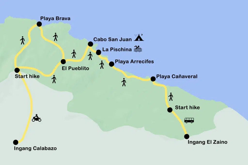 Map Tayrona National Park