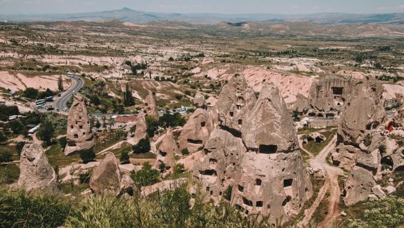 Uitzicht Uçhisar Castle Cappadocië