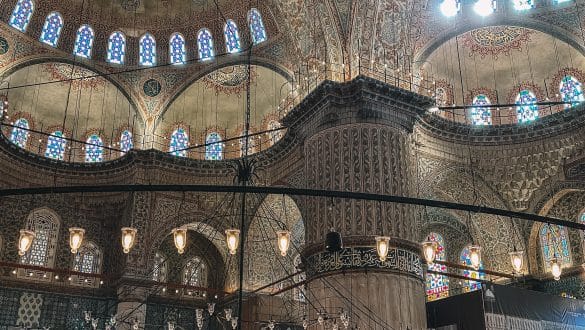 Binnen Blue Mosque Sultanahmet Mosque Istanbul